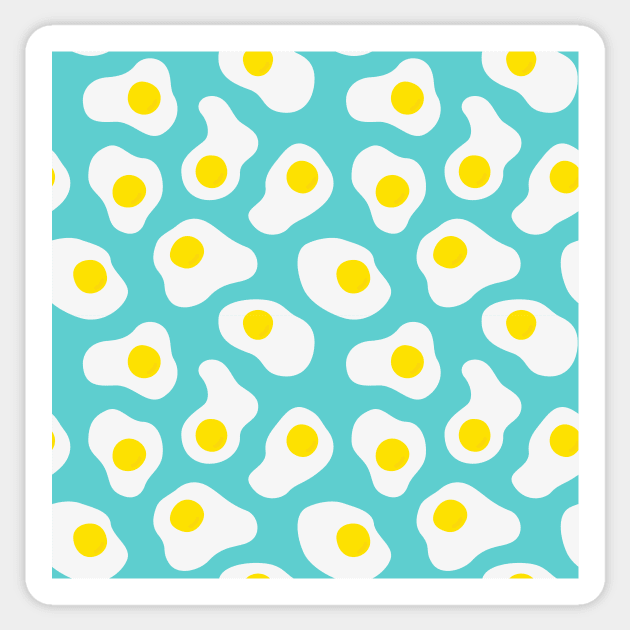 Fried Eggs Pattern Sticker by Radradrad